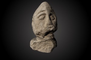 Testa di un personaggio maschile