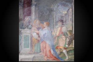 Collegiata, affresco. Visibile