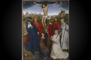 Hans Memling, Crocifissione con Madonna e Santi